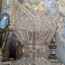 エレガントなランプ  クリスタルガラス シャンデリア  アンティークランプ  エントランスランプ  #アップサイクル 9枚目の画像