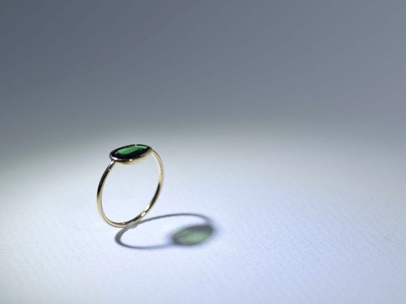 GreenGarnet（Tsavorite)_0.60ct K18YG Ring 【Ramo petalo/ラモペタロ】 4枚目の画像