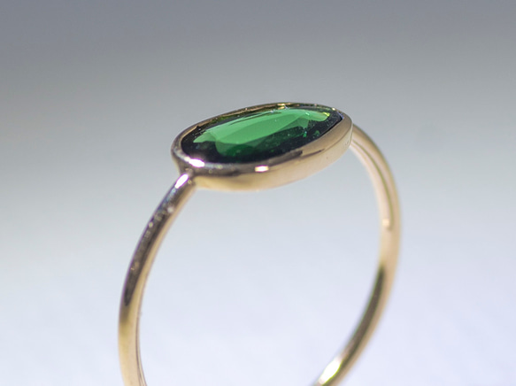 GreenGarnet（Tsavorite)_0.60ct K18YG Ring 【Ramo petalo/ラモペタロ】 2枚目の画像