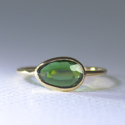 GreenGarnet（Tsavorite)_0.60ct K18YG Ring 【Ramo petalo/ラモペタロ】 1枚目の画像