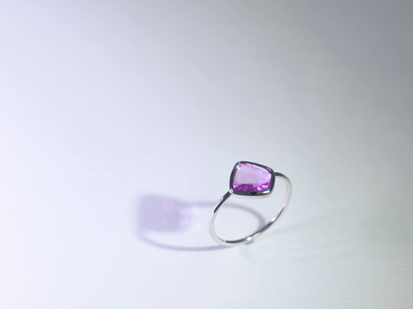 PinkSapphire_1.24ct pt950 Ring 【Ramo petalo/ラモペタロ】 4枚目の画像