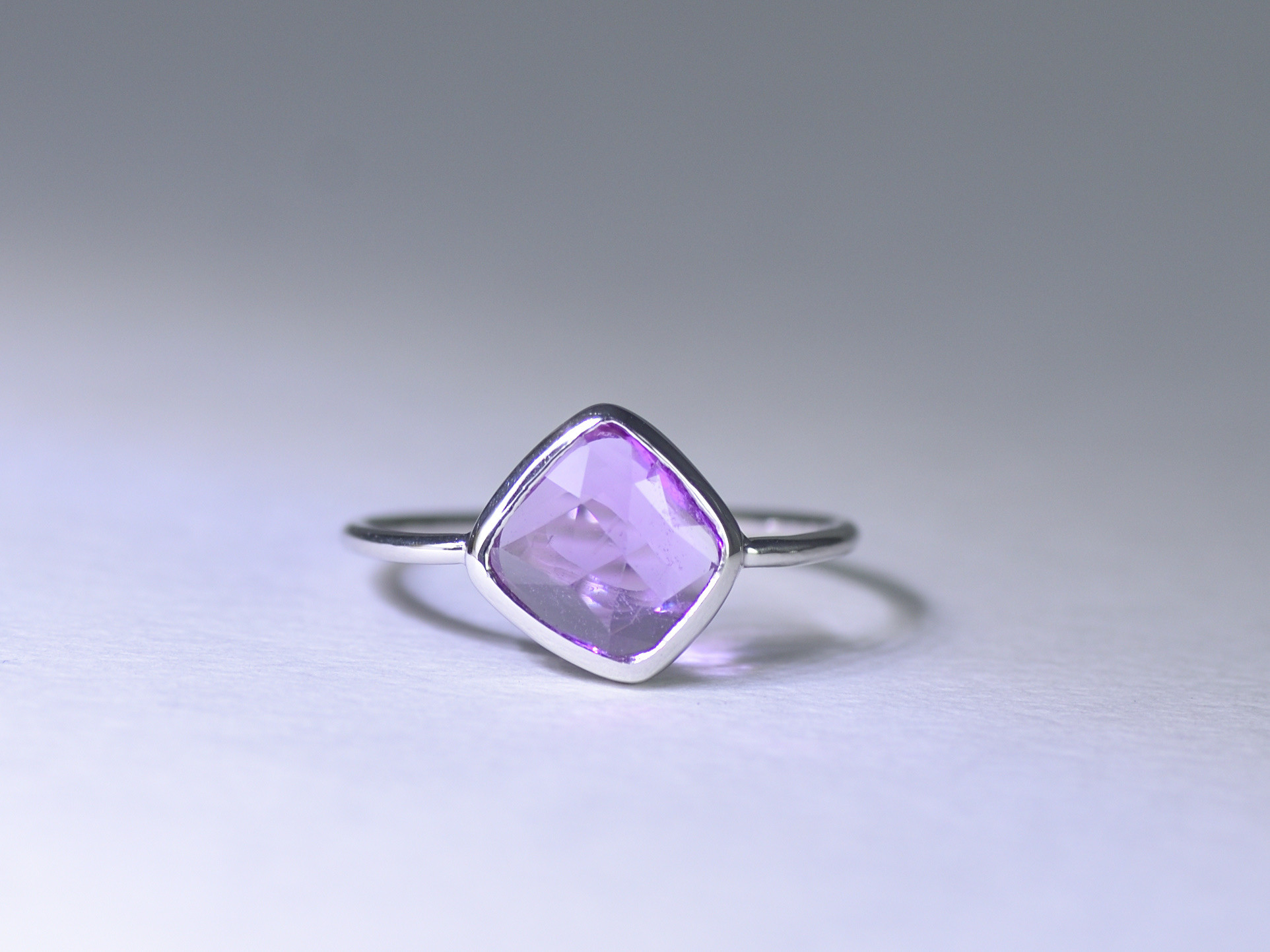 PinkSapphire_1.24ct pt950 Ring 【Ramo petalo/ラモペタロ】H508022ーA