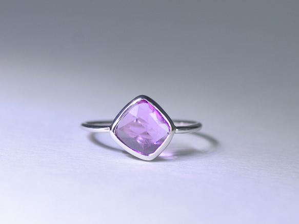 PinkSapphire_1.24ct pt950 Ring 【Ramo petalo/ラモペタロ】 1枚目の画像