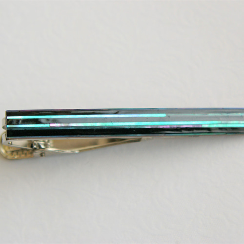 漆工芸 螺鈿ネクタイピン シンプルストライプ タイピン・カフス 馬漆