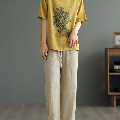 麻 シャツ リネン シャツ リネン オーバーサイズ 半袖 tシャツ