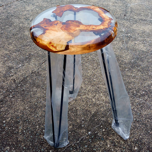 サイドテーブルレジン樺瘤