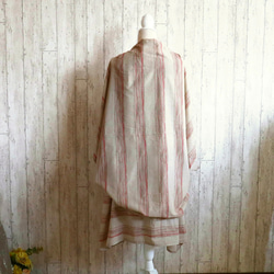 [適用於 M 至 5L] 時尚方便的條紋短上衣套裝❣ 3way 短上衣和吊帶背心裙套裝 Made in Japan 第13張的照片