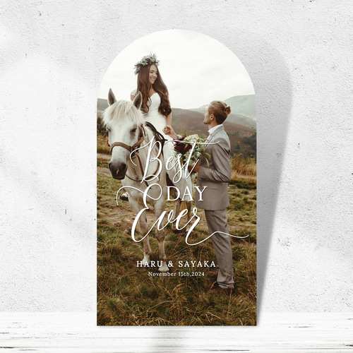 アーチ型 ウェルカムボード【等身大ビッグパネル】 l 高画質化無料 l