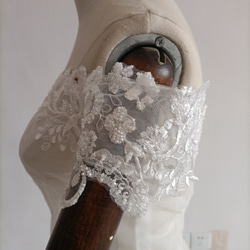 免運費！ ！美容產品！女性框架蕾絲袖頂部覆蓋鈕扣婚禮 第5張的照片