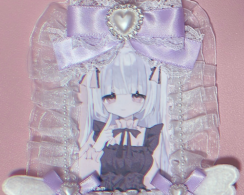 デコ088♡AirPods♡デコケース♡ハンドメイド♡地雷系♡紫♡ 汚い