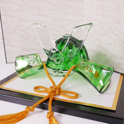獨一無二的玻璃頭盔（鮮綠色），日式西式設計，附禮盒：男生節 第2張的照片