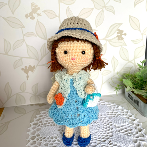 あみぐるみ・小さな女の子 (ちぃちゃん)⑥・着せ替え あみぐるみ あみ