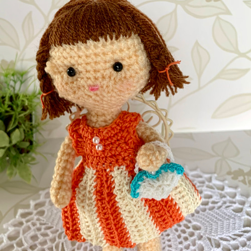 ✿ちぃちゃん 着せ替えあみぐるみ女の子・男の子 あみぐるみ・小さな女の子 (ちぃちゃん)⑥・着せ替え あみぐるみ あみ