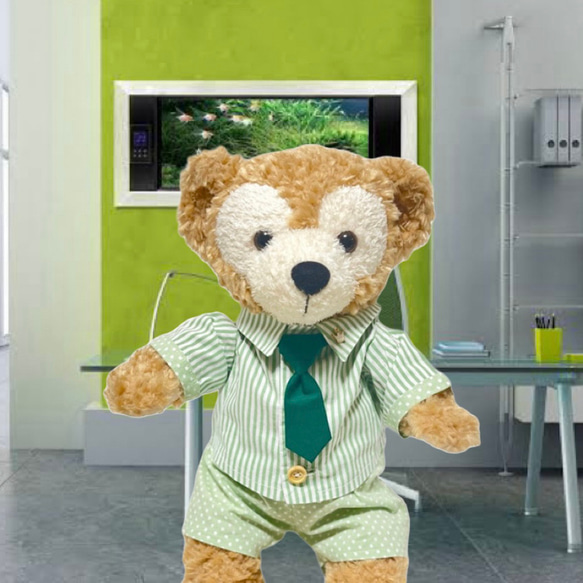 ☆ ダッフィー Sサイズ 43cm 3点セット シャツ+ズボン+ネクタイ  