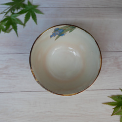 ご飯茶碗　菖蒲　陶器　京焼・清水焼　（サイズが選べます）　 4枚目の画像
