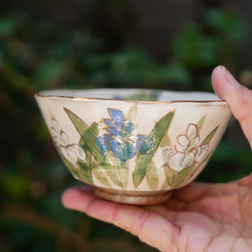 ご飯茶碗 菖蒲 陶器 京焼・清水焼 （サイズが選べます） 茶碗