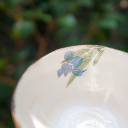 ご飯茶碗　菖蒲　陶器　京焼・清水焼　（サイズが選べます）　 2枚目の画像