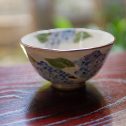 ご飯茶碗　紫陽花　陶器　京焼・清水焼　（サイズが選べます）　 7枚目の画像