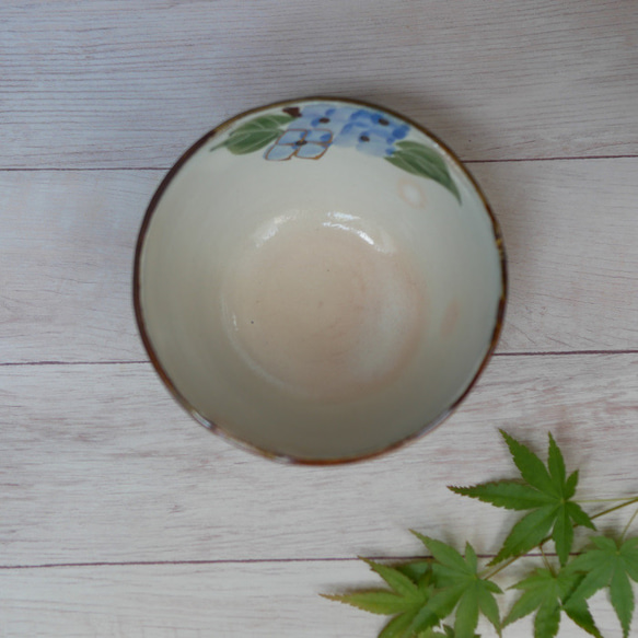 ご飯茶碗　紫陽花　陶器　京焼・清水焼　（サイズが選べます）　 4枚目の画像