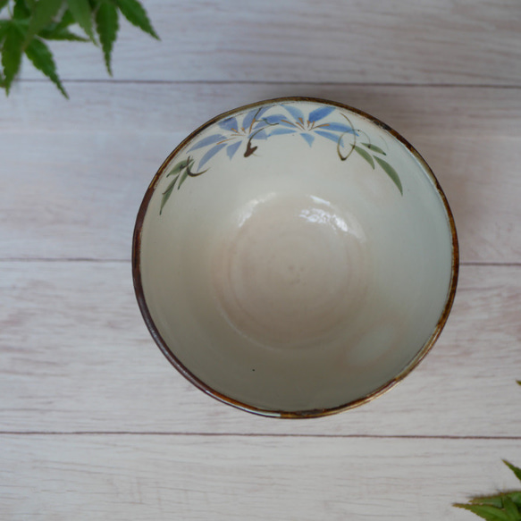 ご飯茶碗　鉄線　陶器　京焼・清水焼　（サイズが選べます）　 4枚目の画像