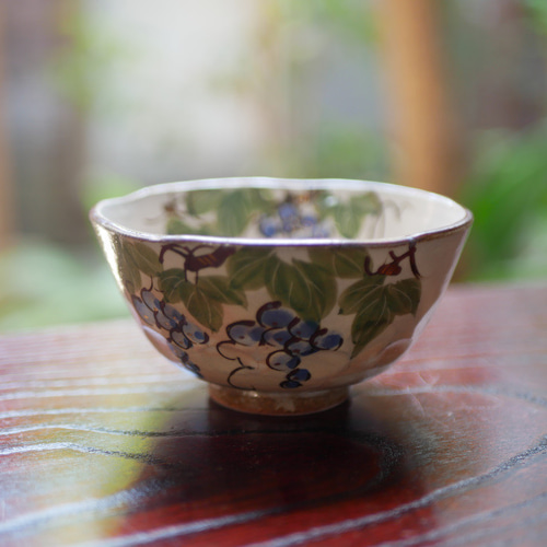 ご飯茶碗 葡萄 陶器 京焼・清水焼 （サイズが選べます） 茶碗