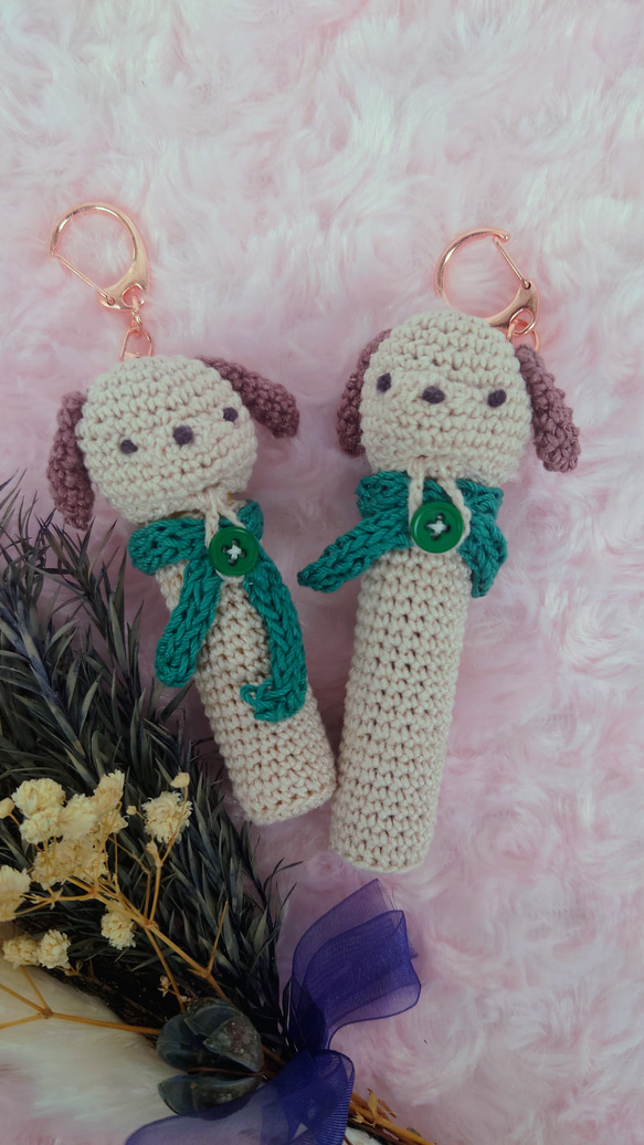 【送料無料】わんちゃん　リップケース バックチャーム 1枚目の画像