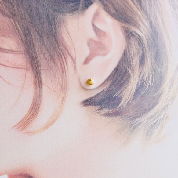 人気No.1☆職場OK5mm♡送料無料♡ミニゴールドピアス/イヤリング　ステンレス　樹脂ピアス　 12枚目の画像