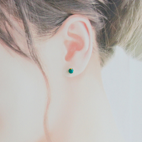 人気No.1☆職場OK5mm♡送料無料♡ミニゴールドピアス/イヤリング　ステンレス　樹脂ピアス　 13枚目の画像