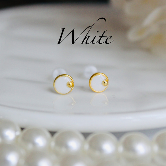 人気No.1☆職場OK5mm♡送料無料♡ミニゴールドピアス/イヤリング　ステンレス　樹脂ピアス　 11枚目の画像