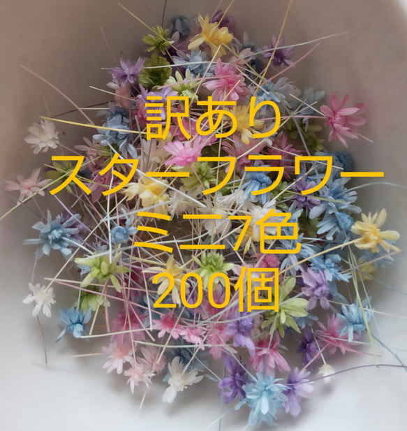 訳あり　スターフラワーミニ７色　200個以上 1枚目の画像