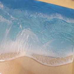 海を感じるインテリア　レジン　 オーシャンアートミニパネル　NO.4 4枚目の画像