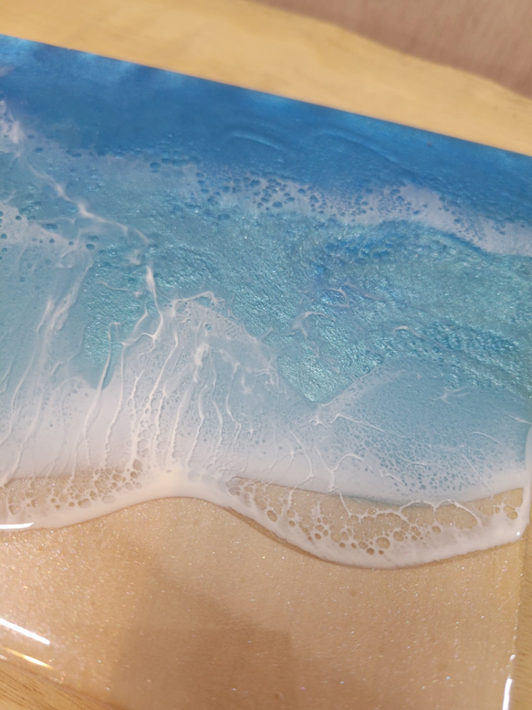 海を感じるインテリア　レジン　 オーシャンアートミニパネル　NO.4 4枚目の画像