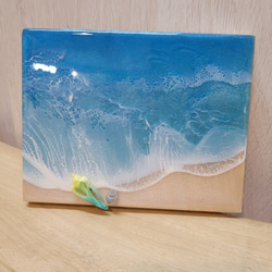 海を感じるインテリア　レジン　 オーシャンアートミニパネル　NO.4 7枚目の画像