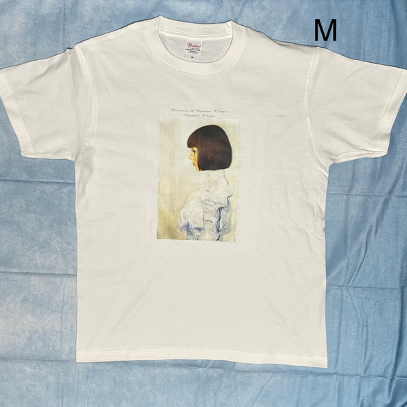 クリムト　ヘレーネクリムトの肖像　綿5.6オンスTシャツMサイズ白　SMLも有り 1枚目の画像