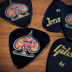 カスタムギブソンギターピック（Funky Flowers) 3枚目の画像