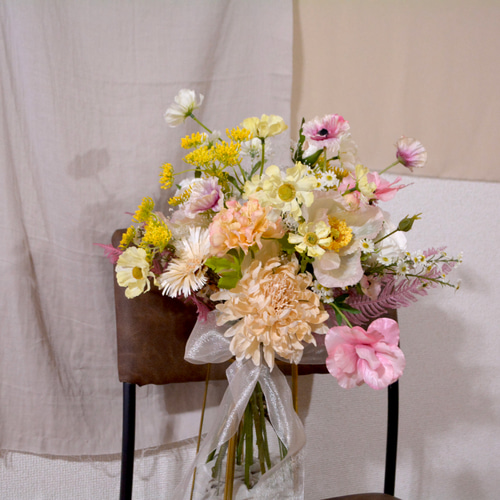 ウェディングブーケ 結婚式 前撮り ブートニア アーティ