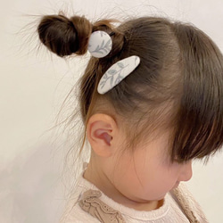 【女の子のヘアアクセサリーセット】ベージュチェック 9枚目の画像