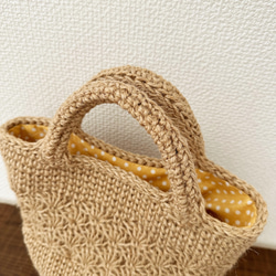 松編みの麻ひもかごバッグ 3枚目の画像