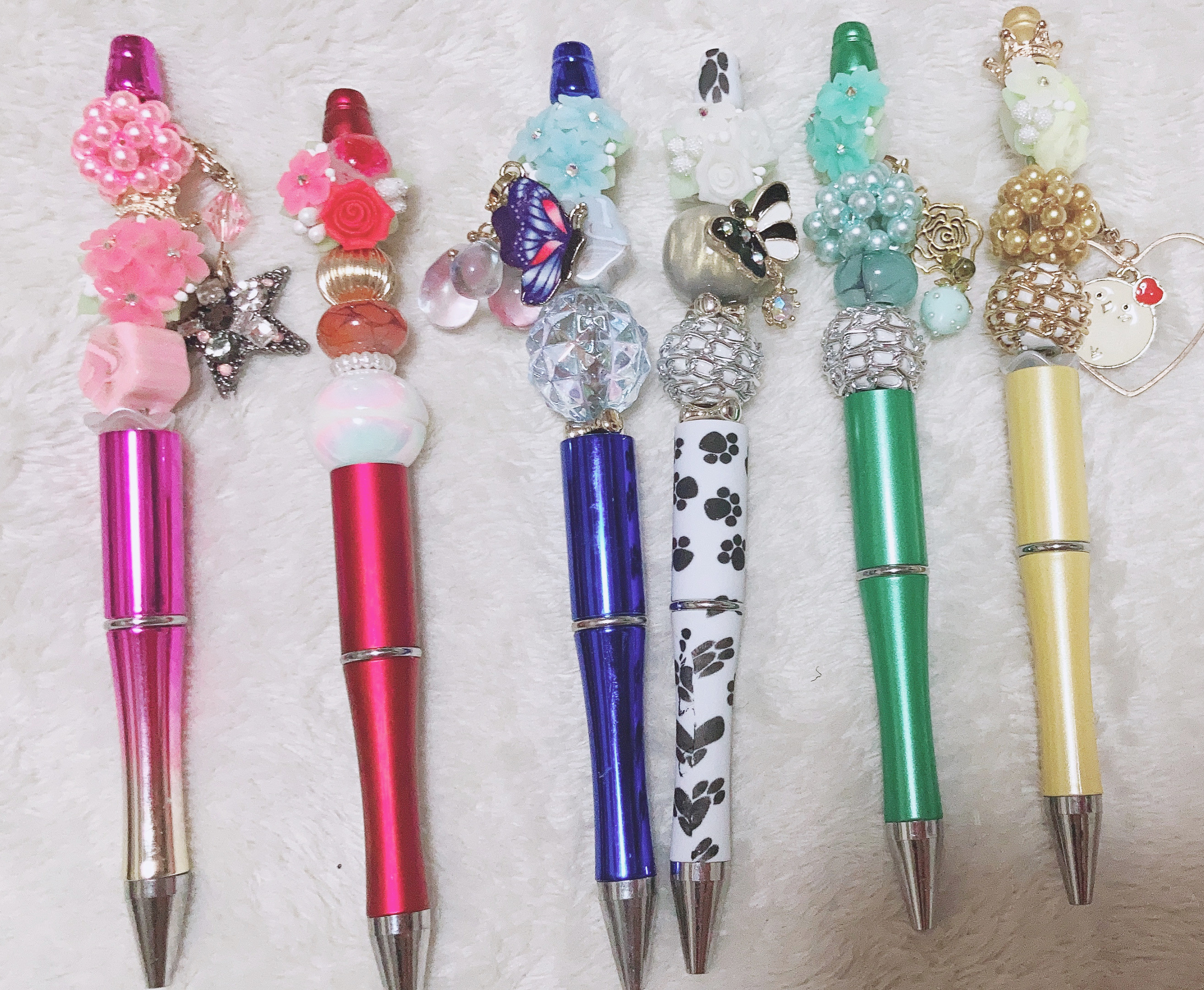 再販なし！ sale‼️N2344 カスタムボールペン 薔薇 お花入りビーズ