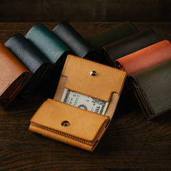 PLOWS 三つ折り財布 マネークリップ ペトローリオ もっと小さい三つ折りマネークリップ dritto 3 thin – PLOWS