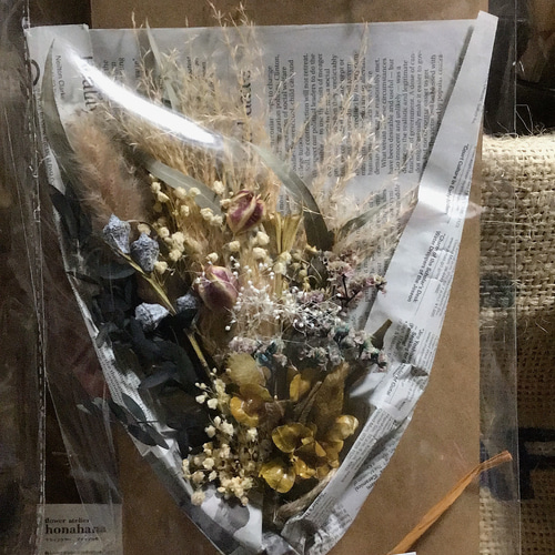 人気♡お洒落ナチュラル！ドライフラワーインテリア☆スワッグブーケ 