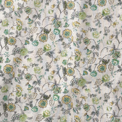 絲質亞麻泡泡袖襯衫（東方：綠色） 第4張的照片
