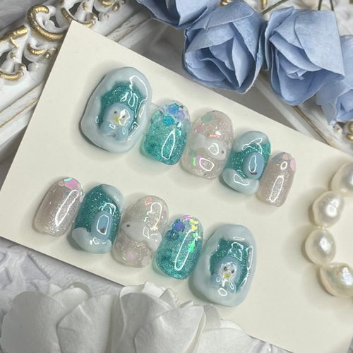 ネイルチップ  orderページ 𝐜𝐨𝐜𝐡𝐚 𓂃𓈒𓏸 【ネイルチップ販売】 | ギンガムチェックの