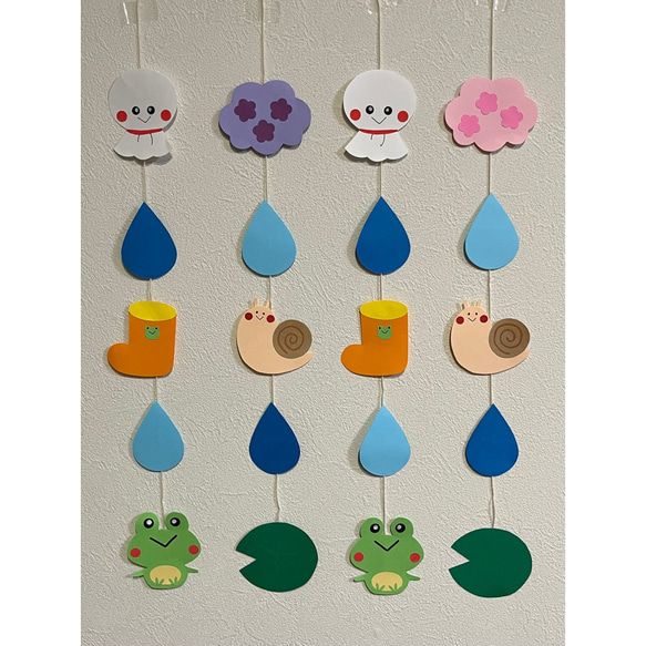 カエル てるてる坊主 梅雨 ガーランド ガーランド はる 通販 15767217