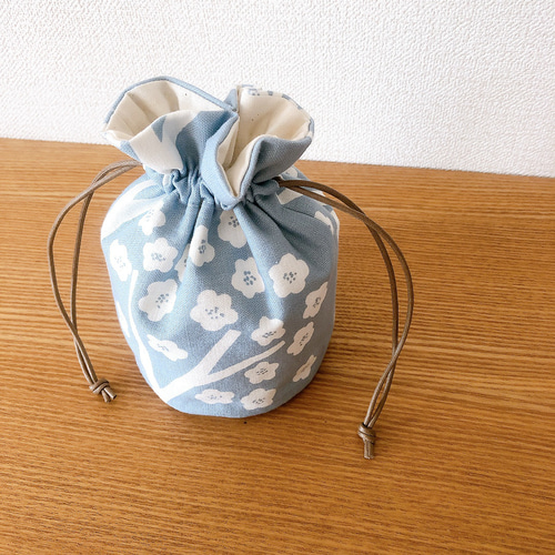 ハンドメイド 丸底 痒い 巾着☆さくらんぼ