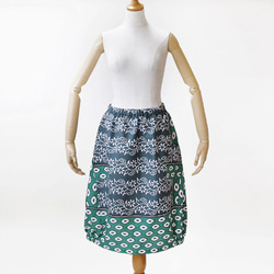 アフリカ布のバルーンスカート（カンガスカート）コクーンスカート 大人かわいい アシンメトリー 4枚目の画像