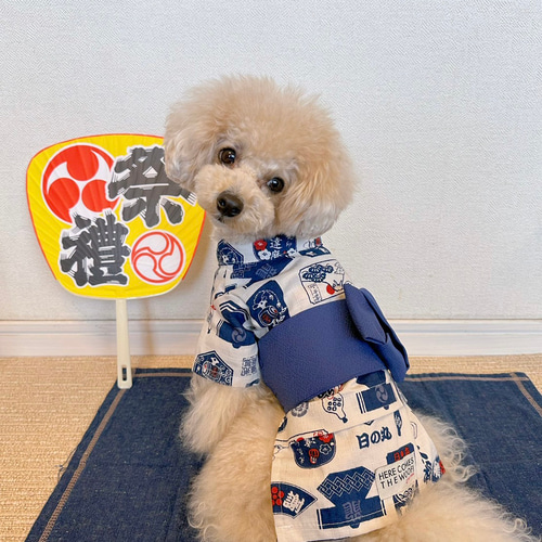粋な浴衣 浴衣 ゆかた 男の子 コスチューム お祭り 花火 和服 ペット服