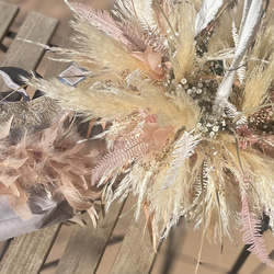 pampas flying wreath〜パンパスピンクフライングリース 4枚目の画像