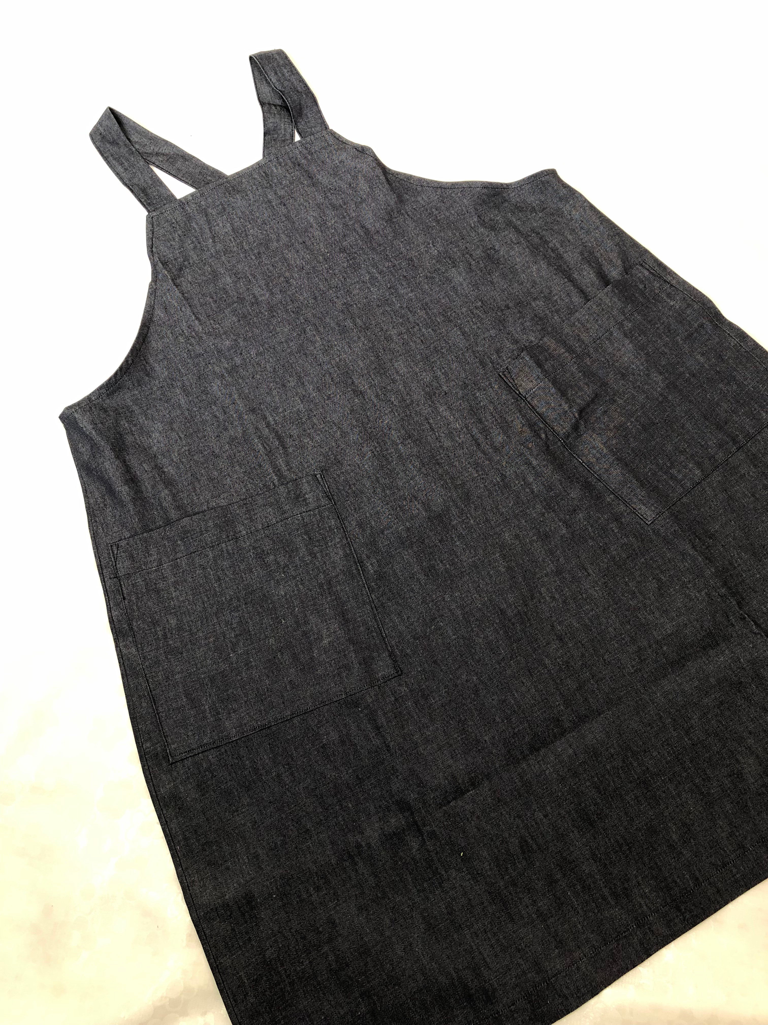 期間限定8,500→7,500円 エプロン デニム かぶり おしゃれ プチギフト 可愛い 誕生日 母の日 ポケット