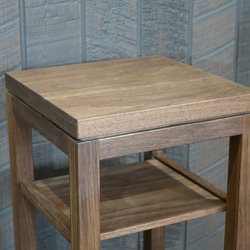 サイドテーブル　花台　コンソールテーブル　シンプル　おしゃれ　ブラックウォールナット無垢材　ちょっと贅沢 1枚目の画像